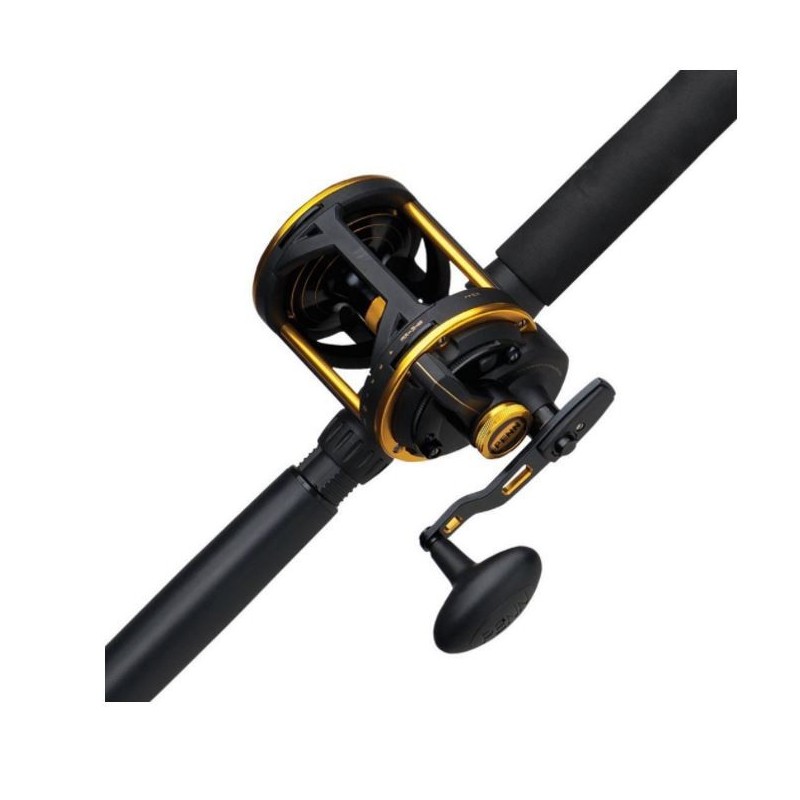 Combo Convencional Penn Squall Lever Drag 6 Balineras